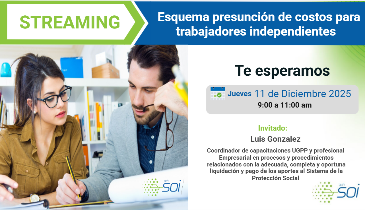 Esquema presunción de costos para trabajadores independientes