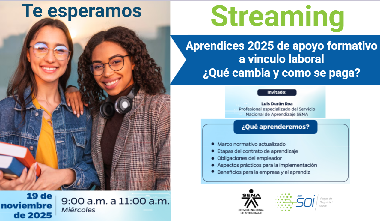 Aprendices 2025 de apoyo formativo a vínculo laboral ¿Qué cambia y como se paga?