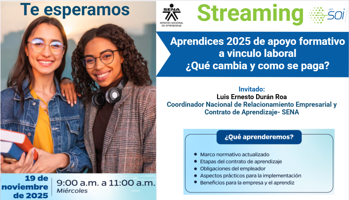 Aprendices 2025 de apoyo formativo a vínculo laboral ¿Qué cambia y cómo se paga?