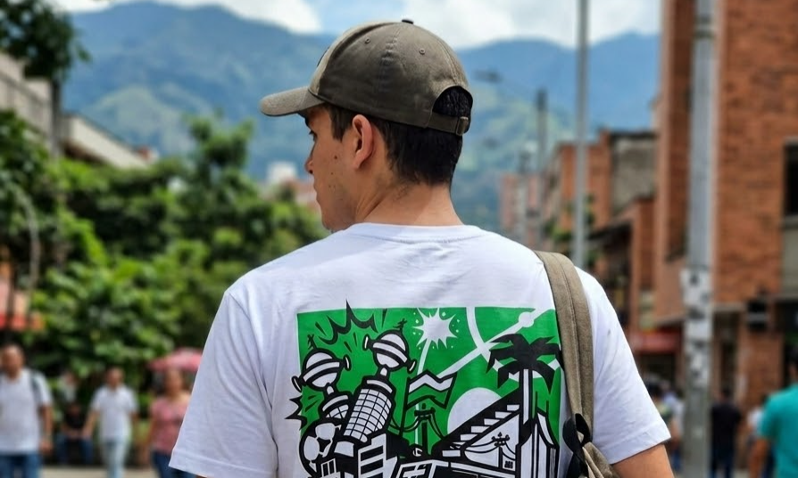 Creadores Verdolagas y el estudio Nueve Nueve presentan nueva camiseta homenaje a Medellín